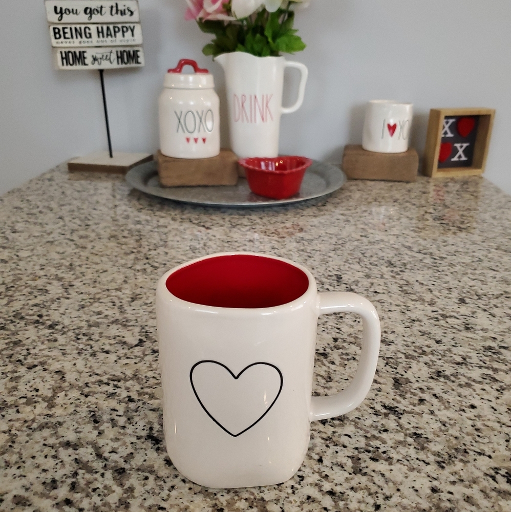 Double sided Hearts Rae Dunn Mug